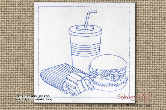 Burger with Fries Redwork: A Seasonal Design Review