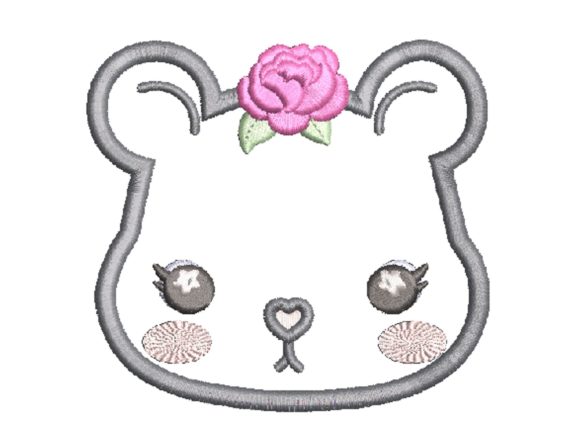 Cara's Embor Bear Flower Applique