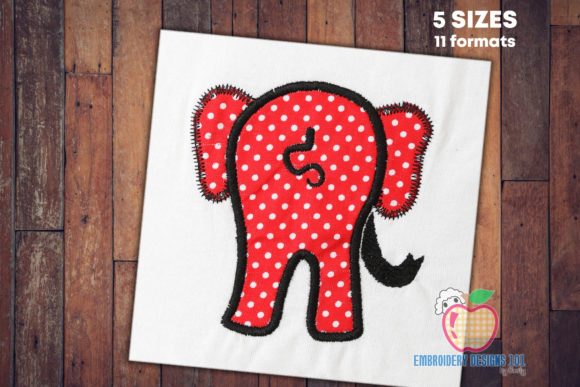 Cartoon Elephant Showing Tail