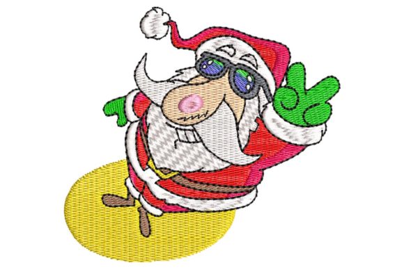 Cool Santa Embroidery Design