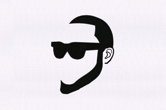 Man Silhouette Embroidery Design
