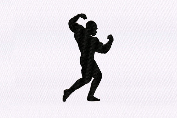 Muscular Man Embroidery Design