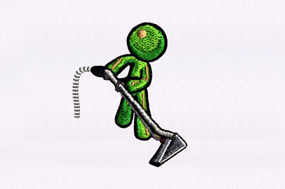 Vacuuming Emoji Figure
