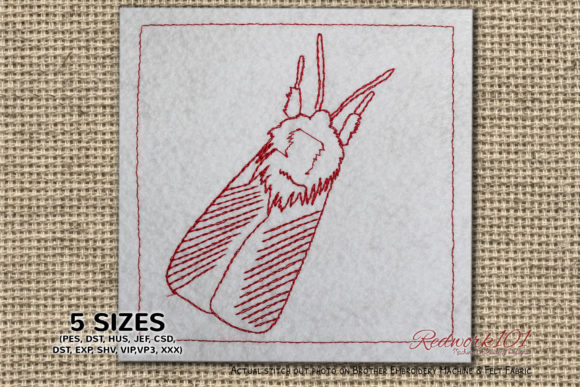 Whitefly Bug Embroidery Design