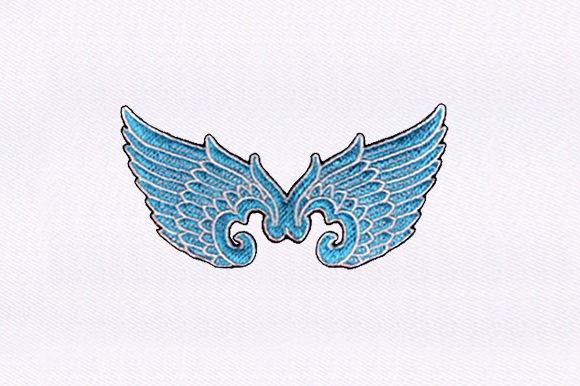 Wing Decal Embroidery Design